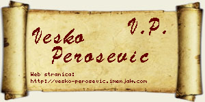 Vesko Perošević vizit kartica